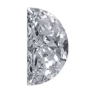 Half moon diamond shape